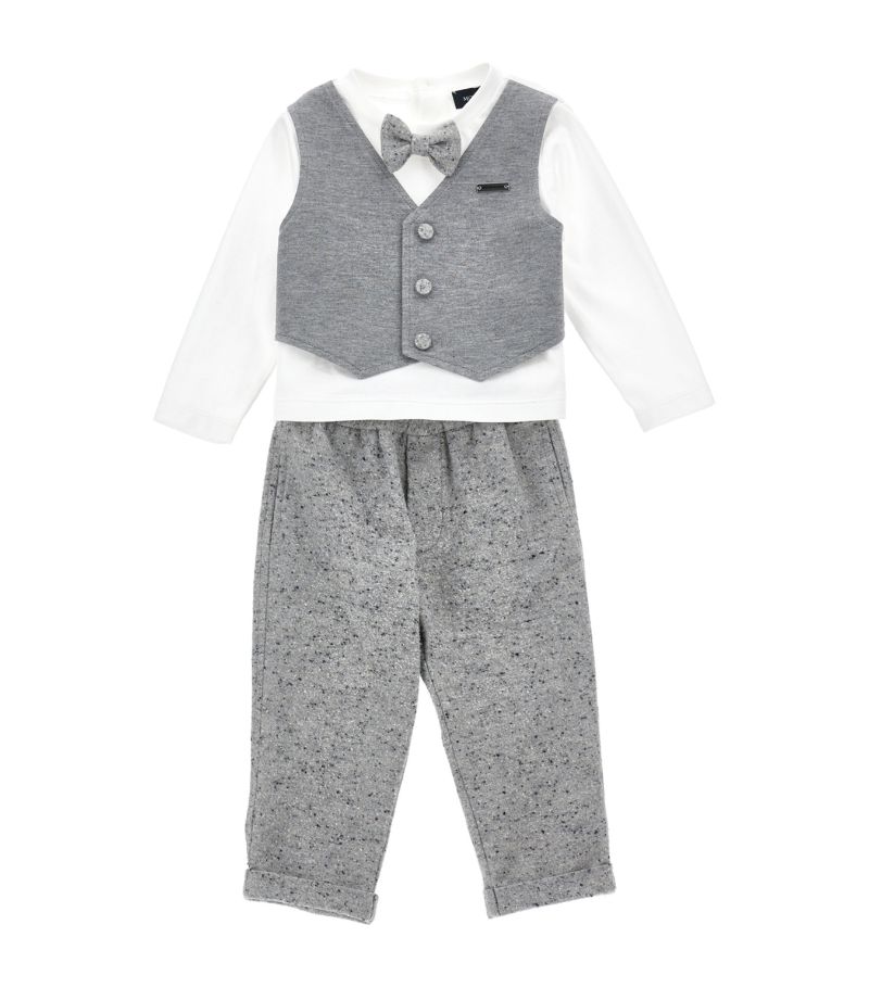 Monnalisa Monnalisa Smart Top And Sweatpants Set (3-36 Months)