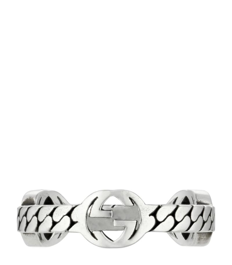 Gucci Gucci Sterling Silver Interlocking G Ring