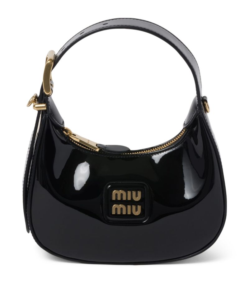 Miu Miu Miu Miu Patent Leather Hobo Shoulder Bag