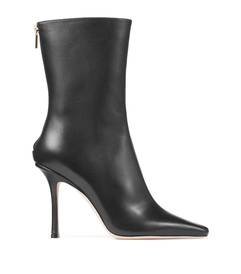 Jimmy Choo Jimmy Choo Agathe 100 Leather Ankle Boots