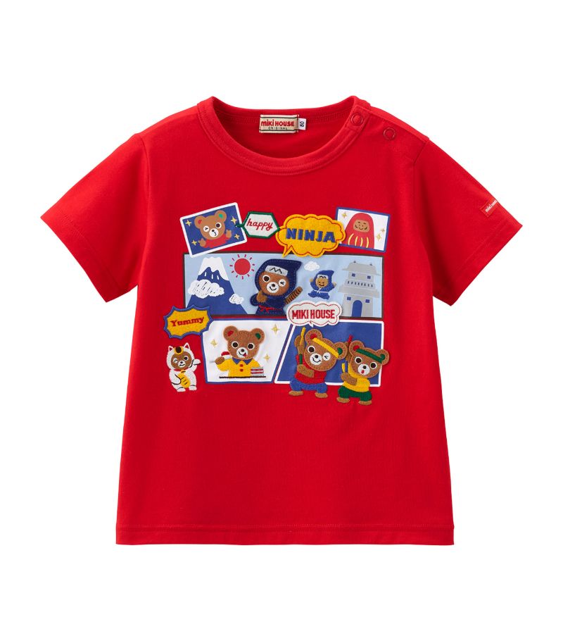 Miki House Miki House Print And Applique T-Shirt (2-7 Years)