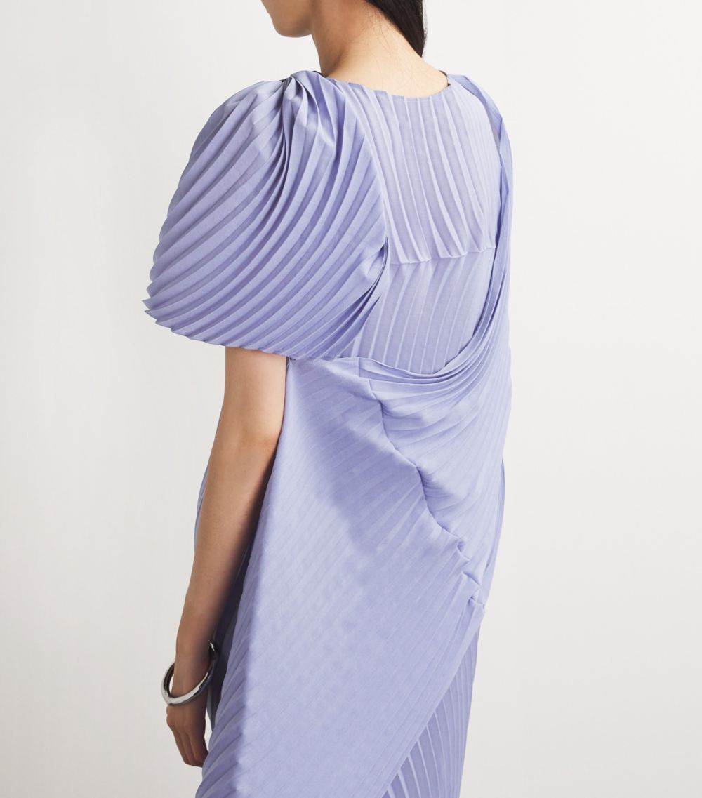 Issey Miyake Issey Miyake Wrapped Pleats Maxi Dress