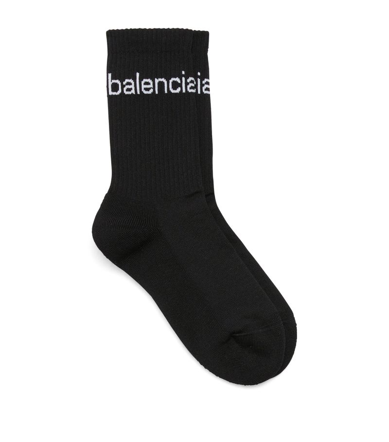 Balenciaga Balenciaga Cotton Logo Socks