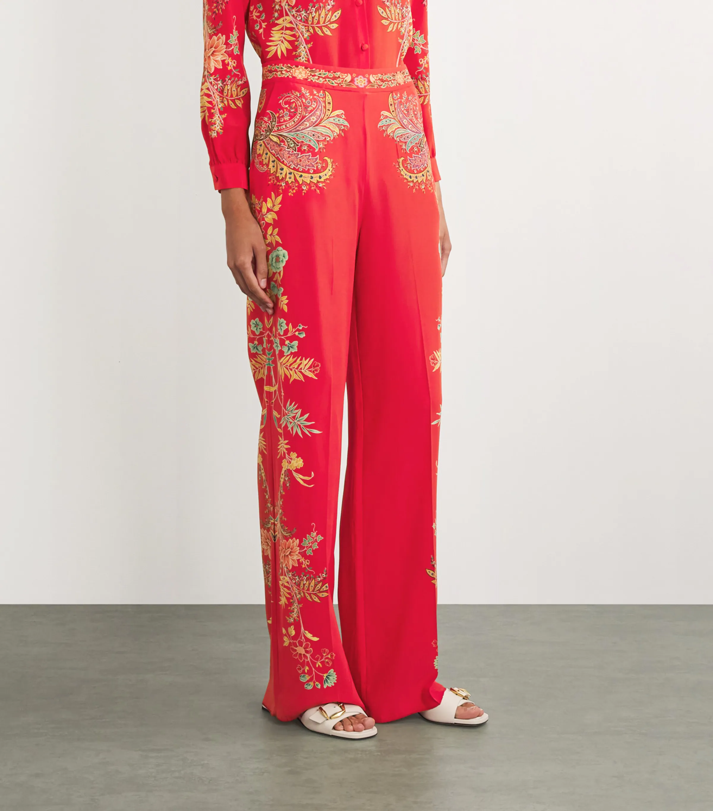 Etro Etro Silk Embroidered Trousers