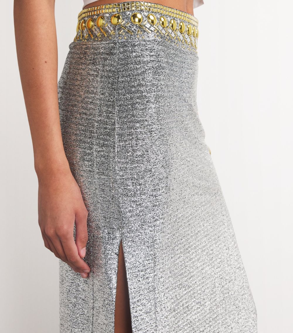 Rabanne Rabanne Metallic Maxi Skirt