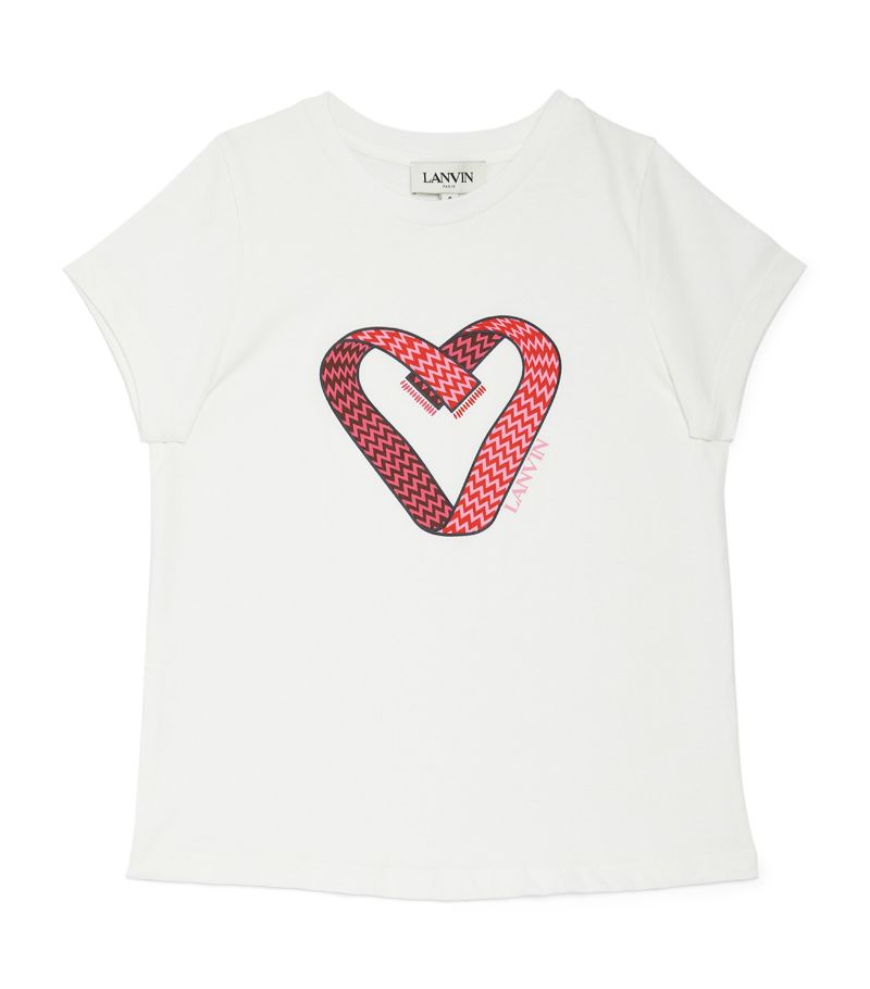 Lanvin Enfant Lanvin Enfant Heart Scarf Print T-Shirt (4-14 Years)