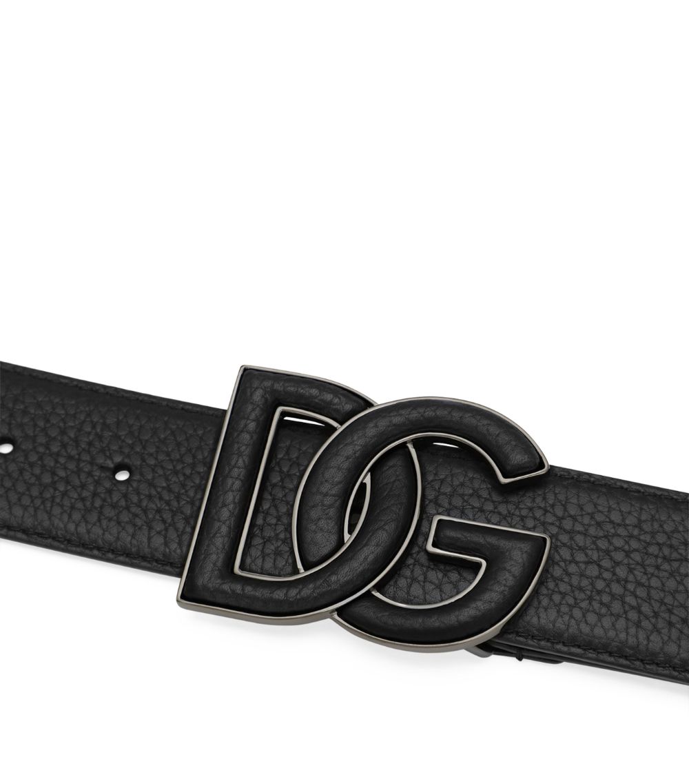 Dolce & Gabbana Dolce & Gabbana Leather Logo Belt