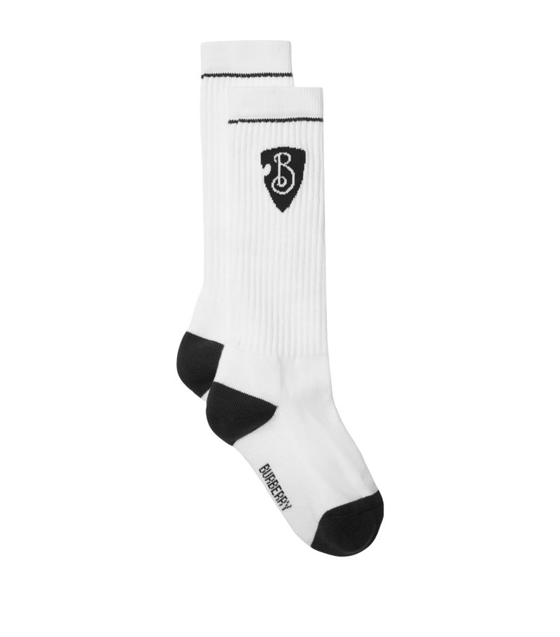 Burberry Burberry Cotton-Blend B Shield Socks