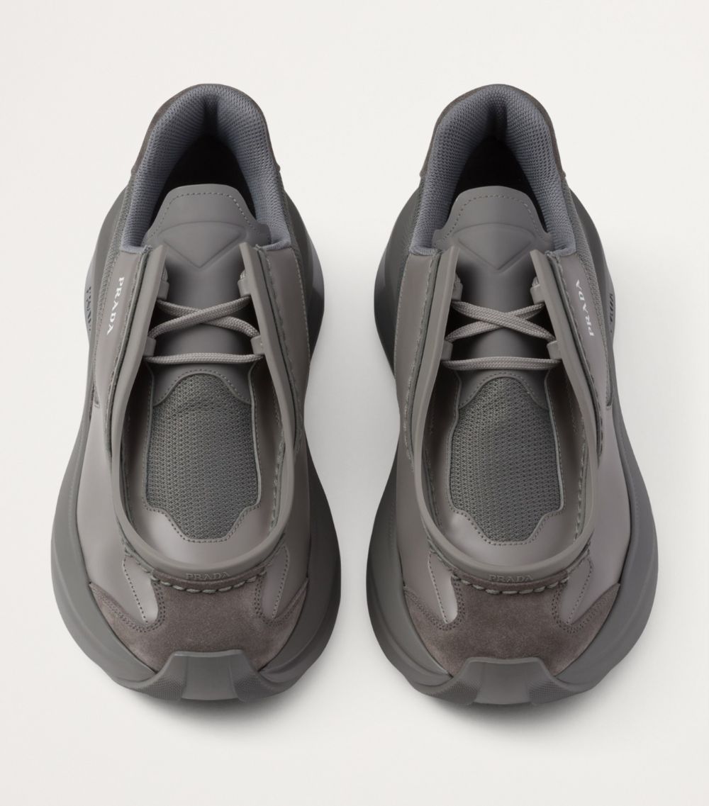 Prada Prada Brushed Leather Systeme Sneakers