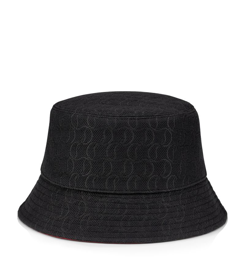 Christian Louboutin Christian Louboutin Bobino Jacquard-Monogram Bucket Hat