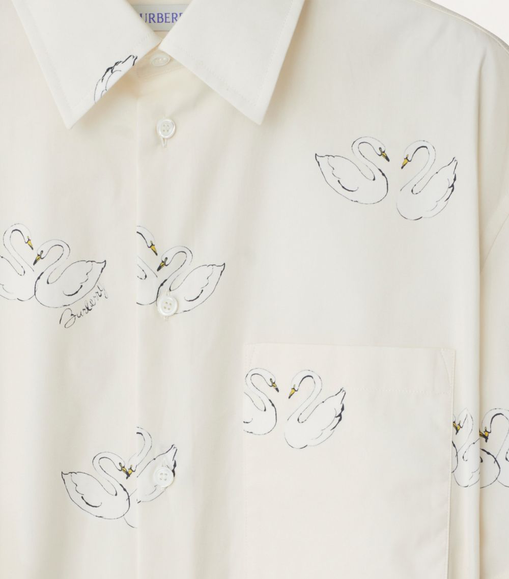 Burberry Burberry Cotton Swan Shirt Dress
