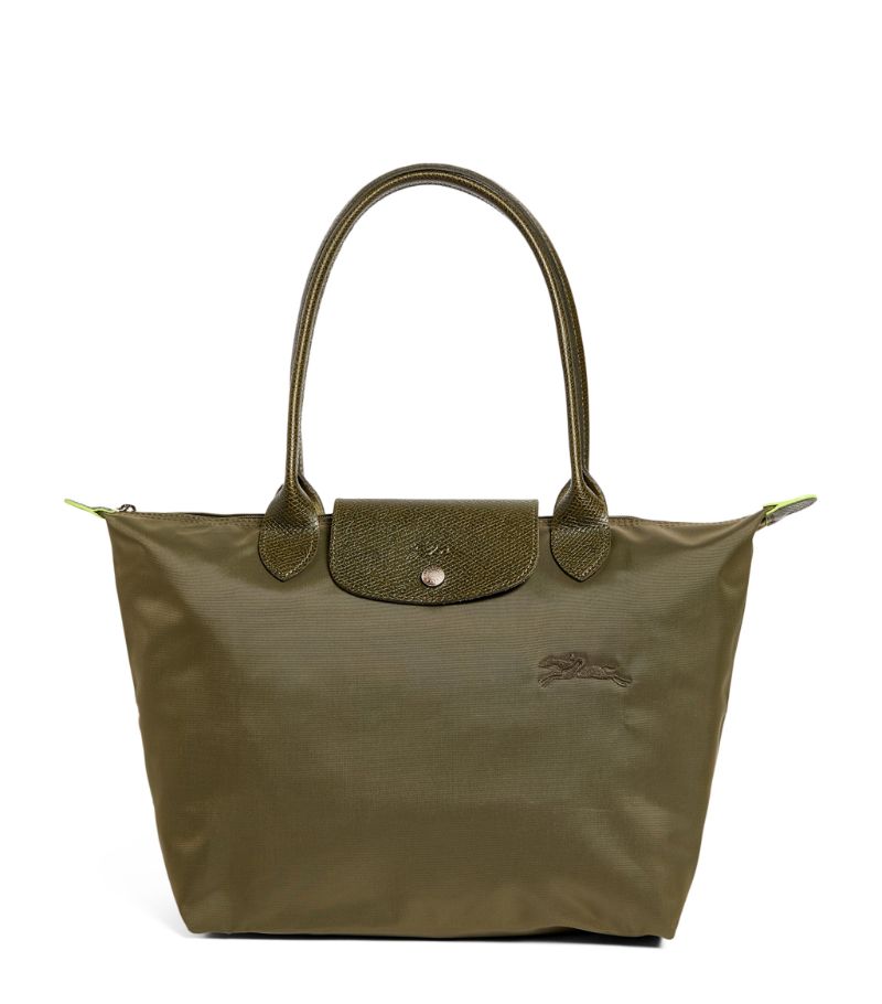  Longchamp Medium Le Pliage Green Tote Bag