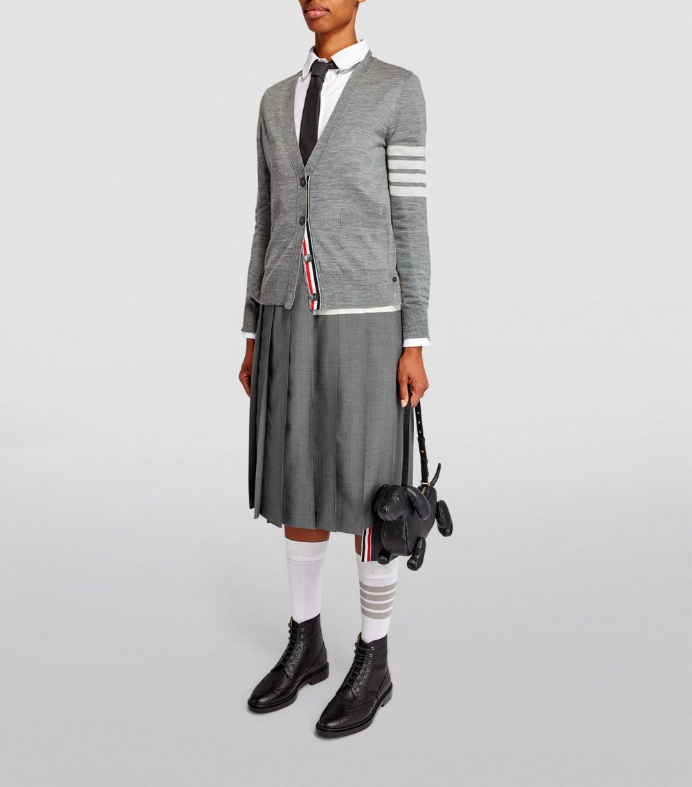 Thom Browne Thom Browne Wool 4-Bar Stripe Cardigan