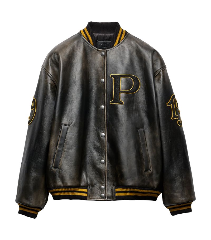 Prada Prada Leather Bomber Jacket