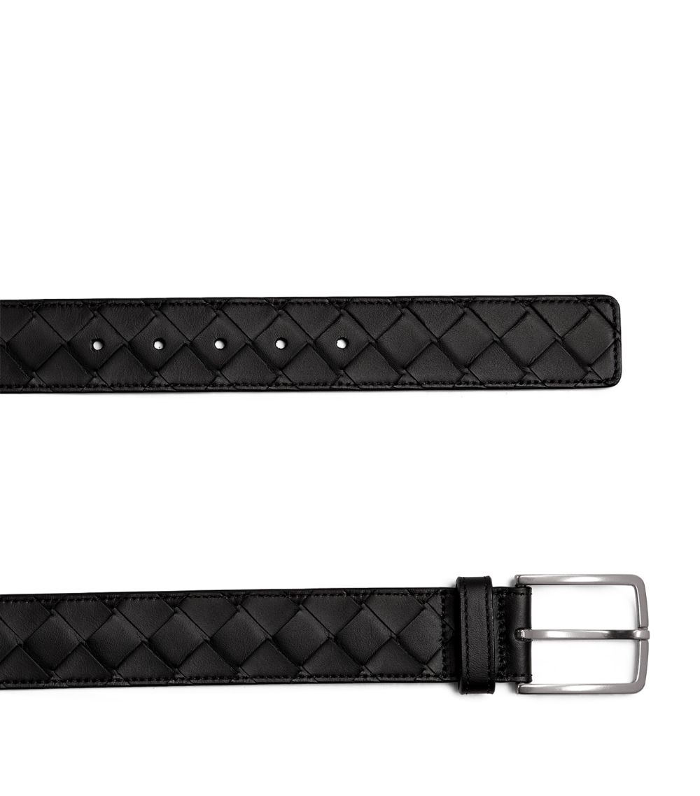 Bottega Veneta Bottega Veneta Leather Intrecciato Belt