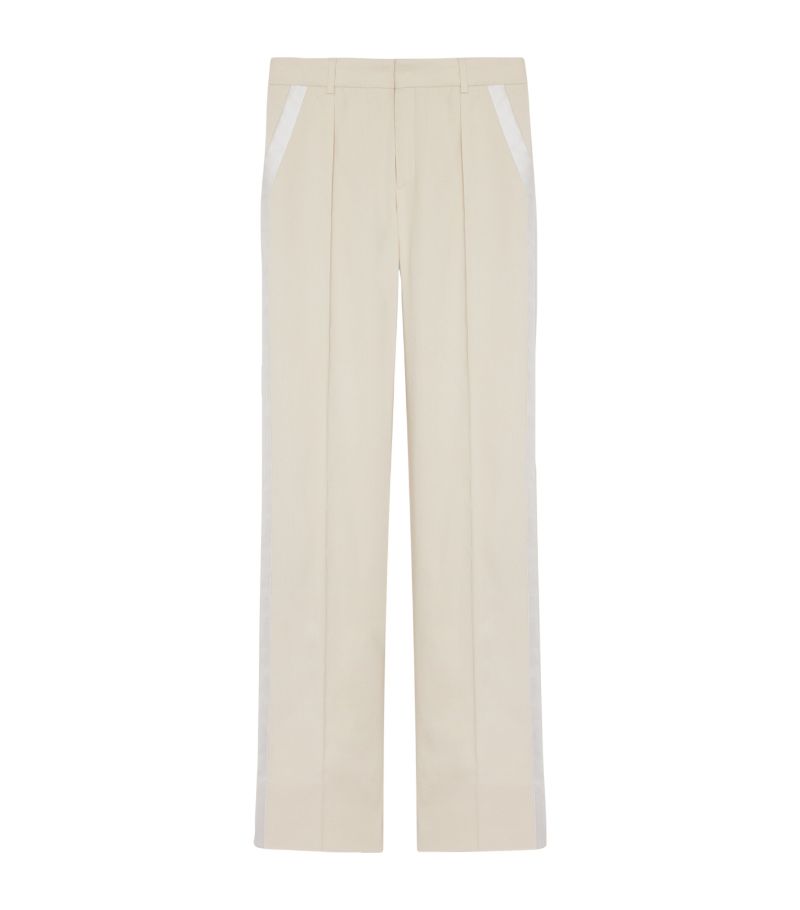 Saint Laurent Saint Laurent Silk Straight Tuxedo Trousers