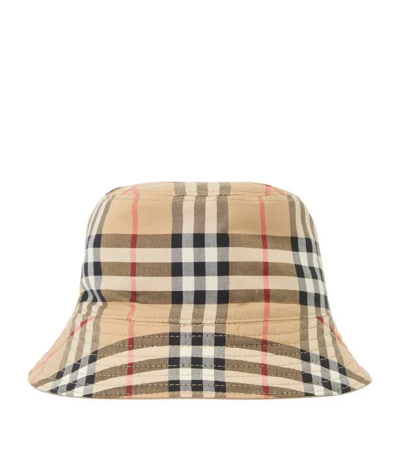 Burberry Burberry Kids Gabardine Reversible Bucket Hat