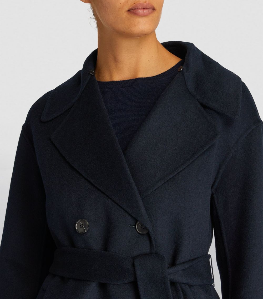 Yves Salomon Yves Salomon Wool-Cashmere Fur-Trim Coat