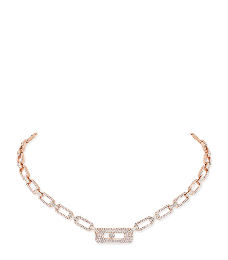 Messika Messika Rose Gold And Diamond Move Link Necklace