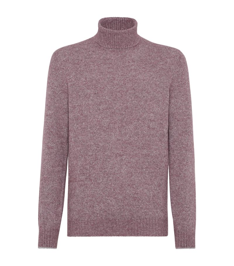 Brunello Cucinelli Brunello Cucinelli Alpaca-Blend Flecked Rollneck Sweater