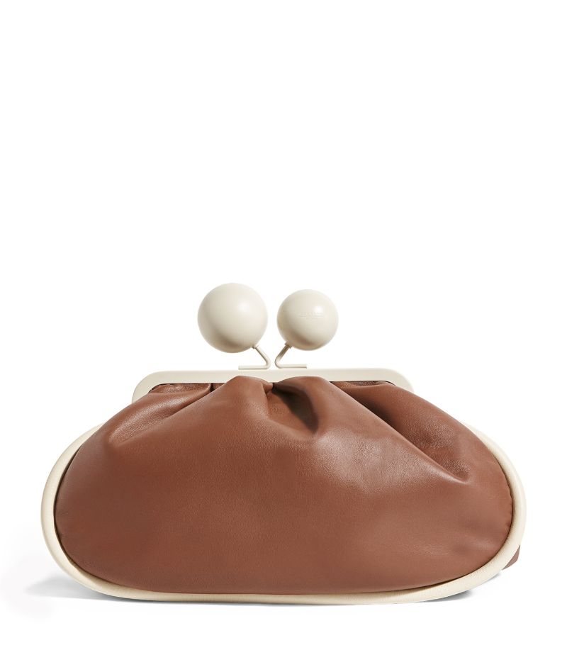 Weekend Max Mara Weekend Max Mara Medium Leather Pasticcino Clutch Bag