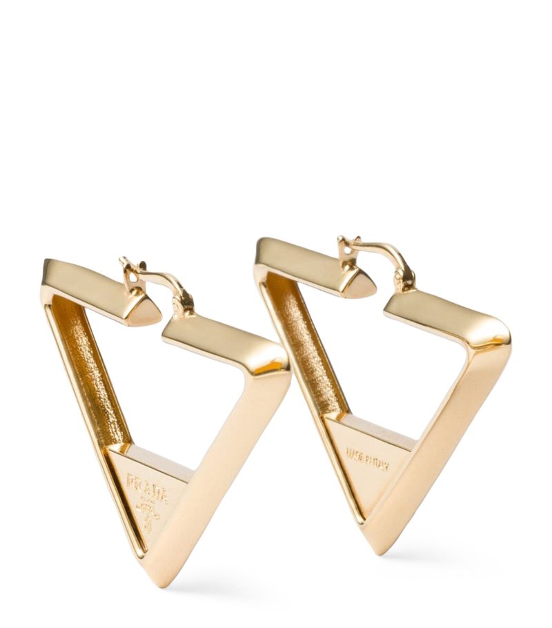 Prada Prada Triangle Hoop Earrings