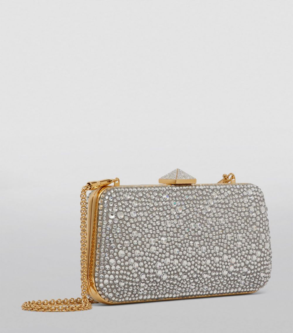 VALENTINO GARAVANI Valentino Garavani Crystal-Embellished Minaudiere Clutch Bag