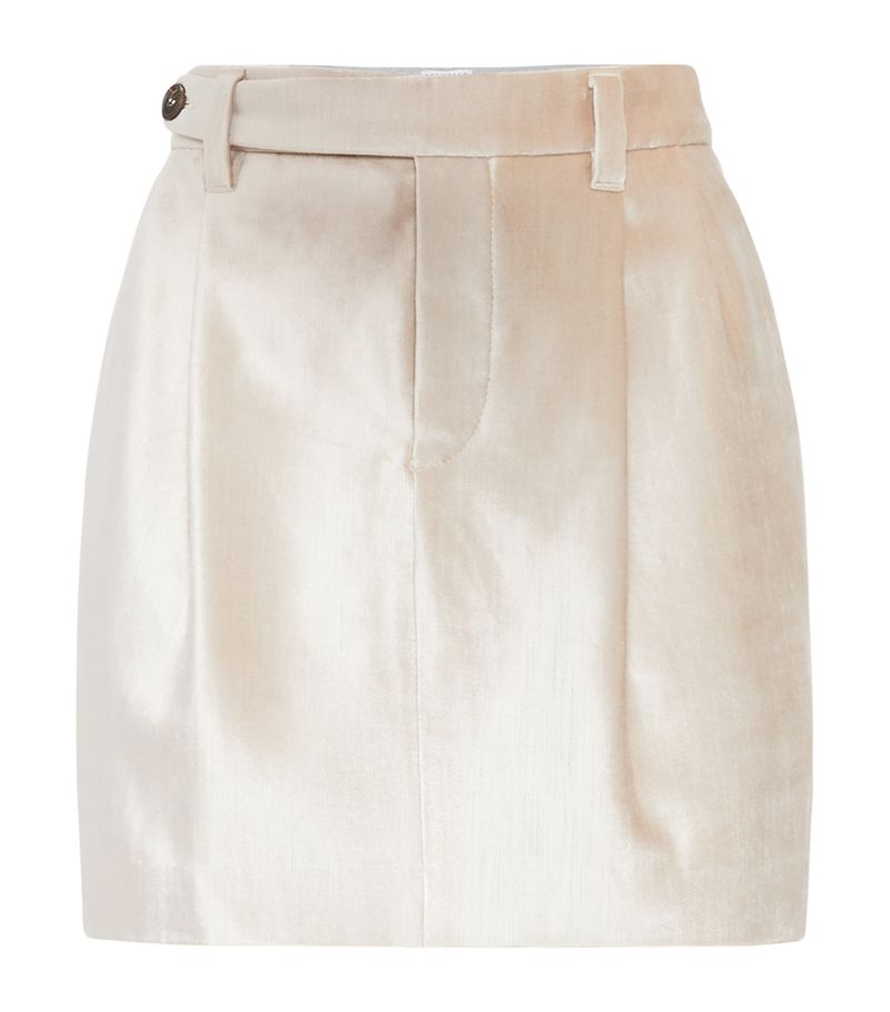 Brunello Cucinelli Brunello Cucinelli Velvet Shimmering Mini Skirt