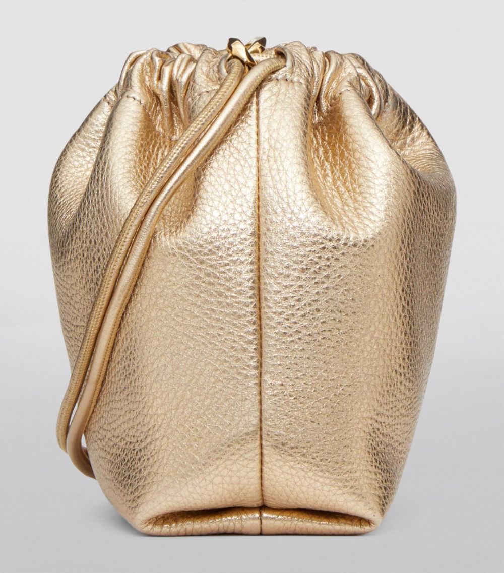 VALENTINO GARAVANI Valentino Garavani Mini Leather Vlogo Pouf Bucket Bag