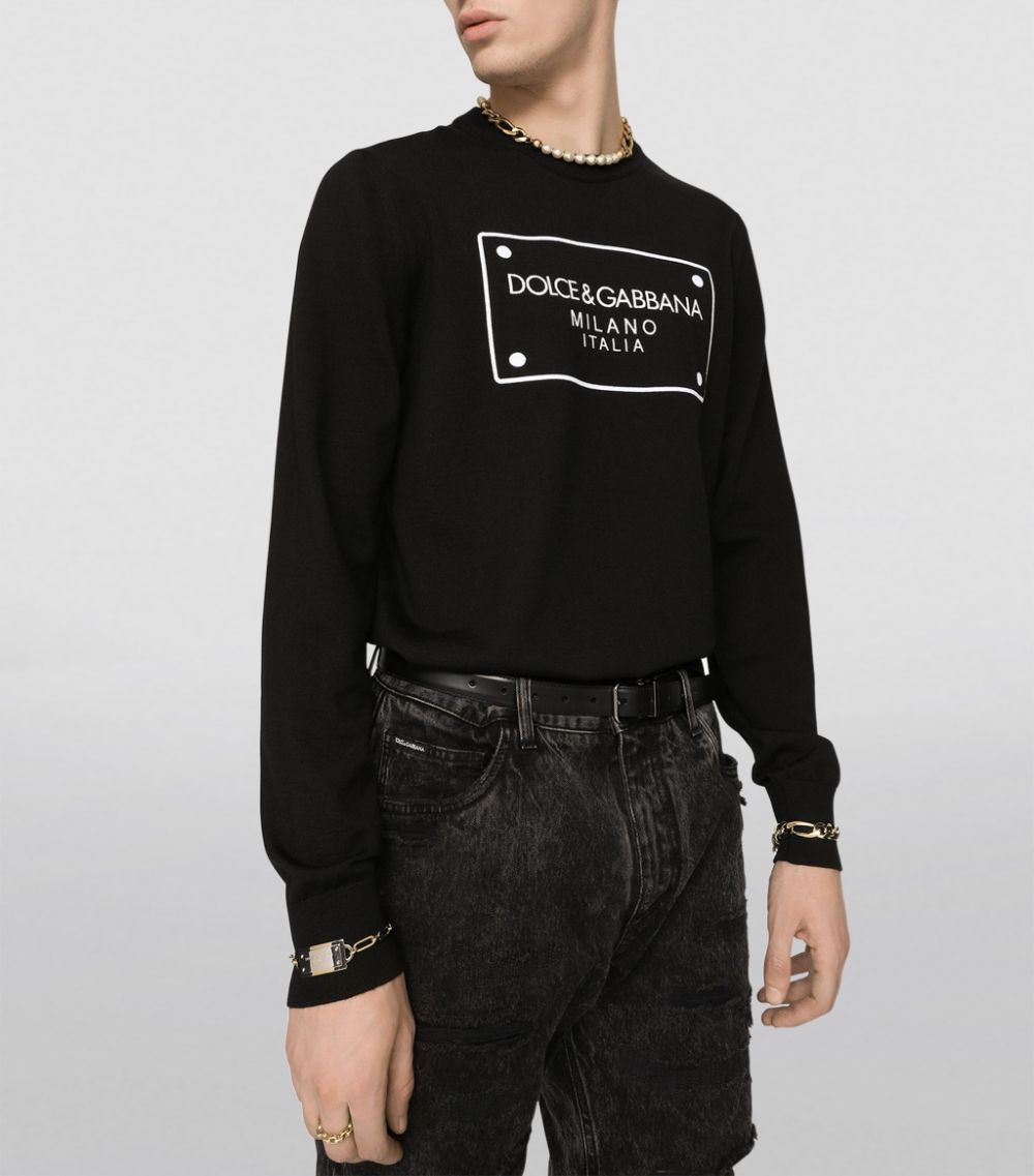 Dolce & Gabbana Dolce & Gabbana Wool Logo Sweater