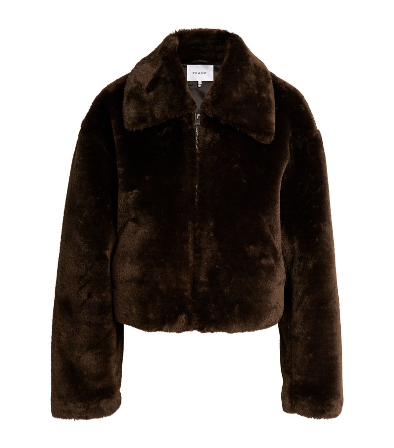 Frame Frame Faux Fur Bomber Jacket