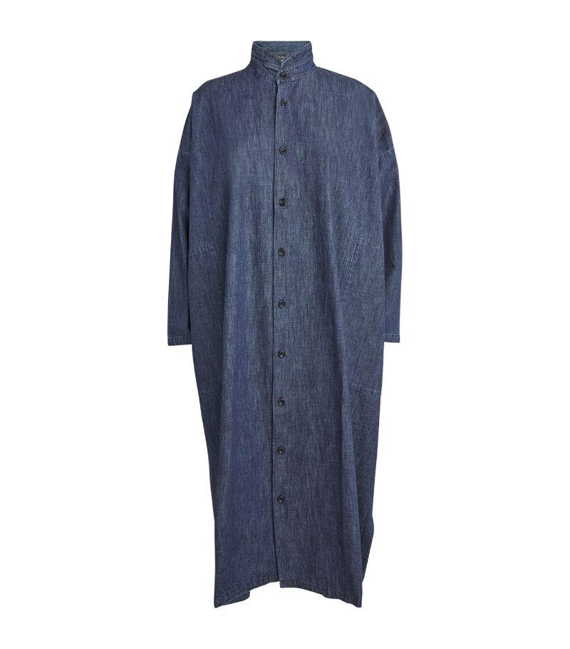 Eskandar Eskandar Denim A-Line Shirt Dress