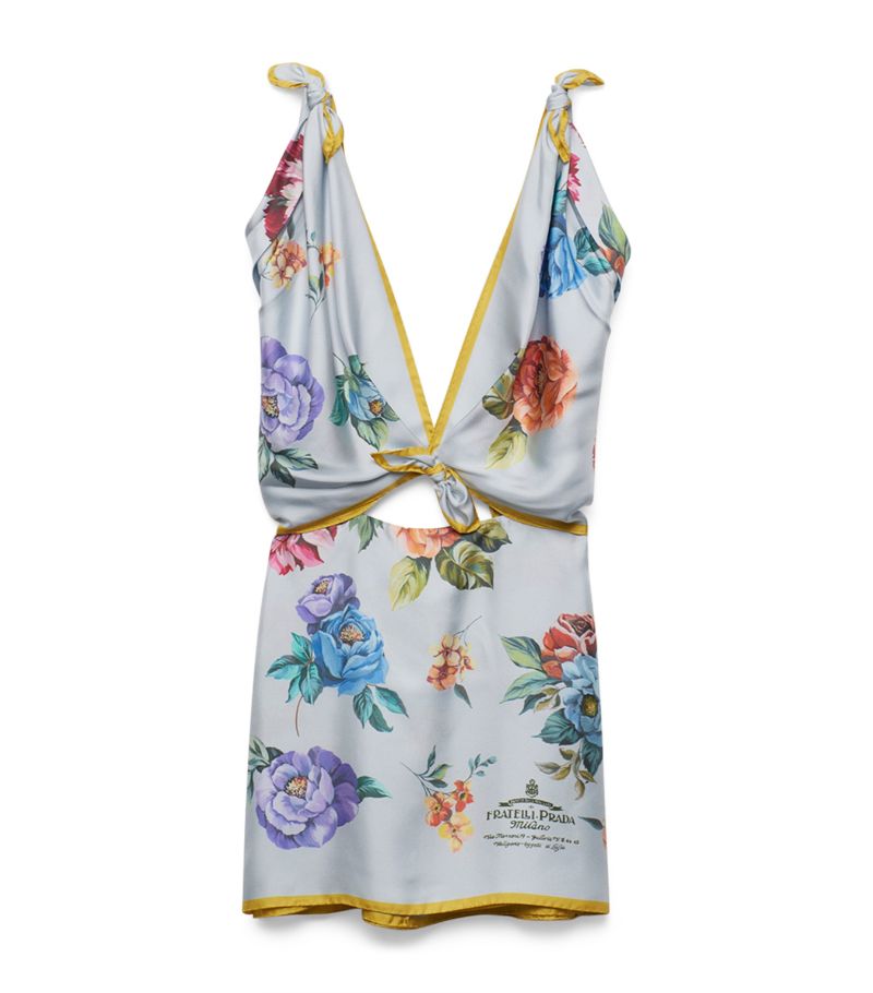 Prada Prada Silk Gardenia Mini Dress