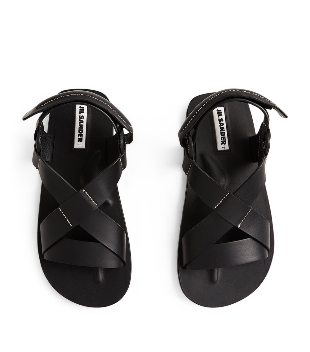 Jil Sander Jil Sander Leather Flat Sandals