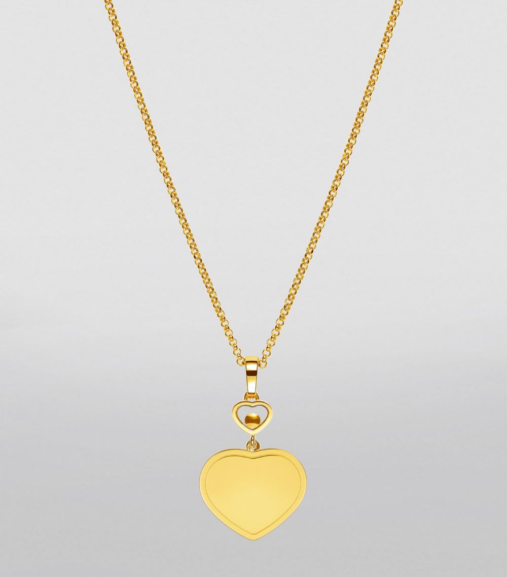 Chopard Chopard Yellow Gold And Diamond Happy Hearts Golden Hearts Necklace