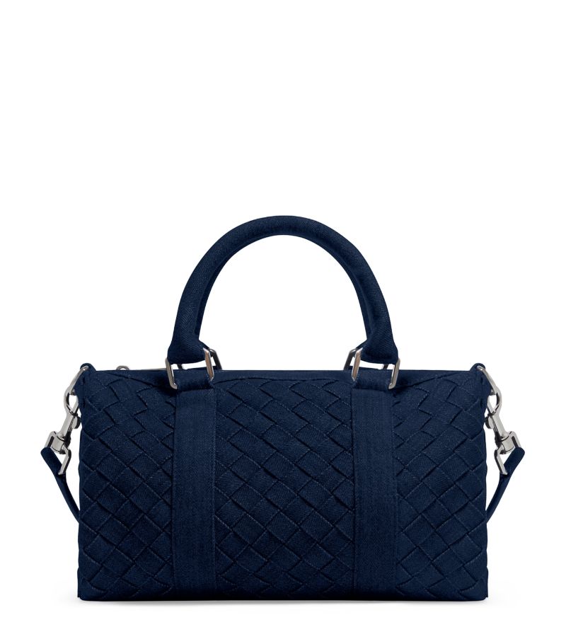 Bottega Veneta Bottega Veneta Small Denim Intrecciato Duffle Bag