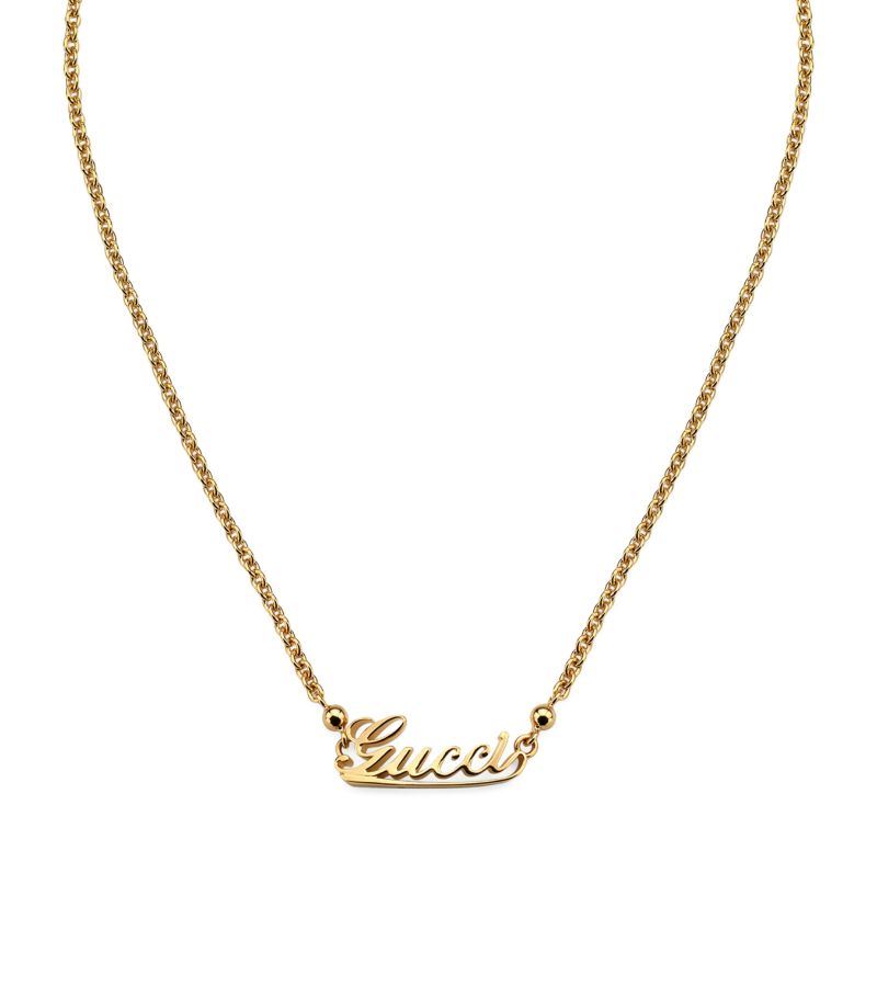 Gucci Gucci Script Letter Necklace