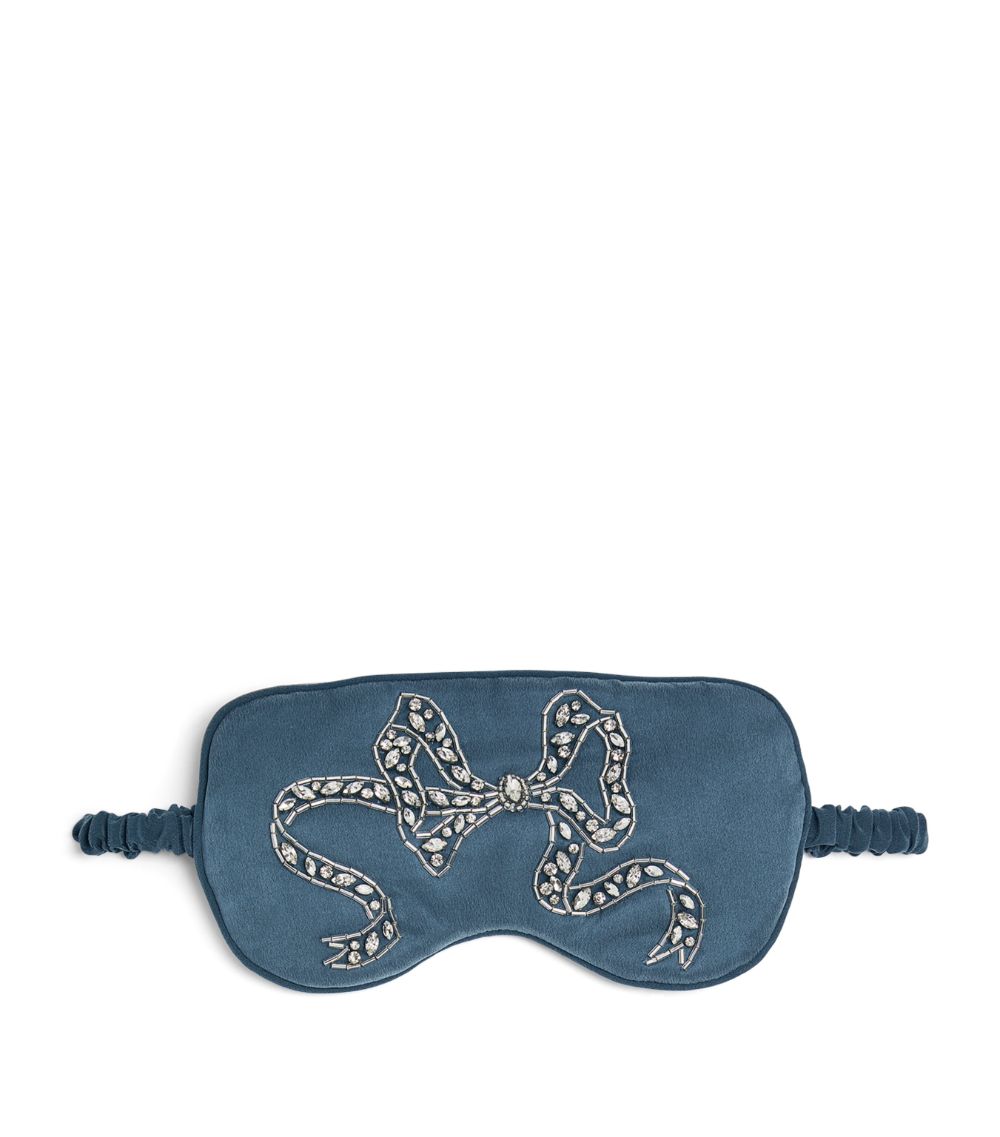 Olivia Von Halle Olivia Von Halle Velvet Embellished Eye Mask