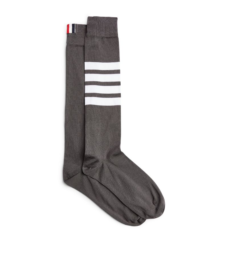 Thom Browne Thom Browne 4-Bar Over-Calf Socks