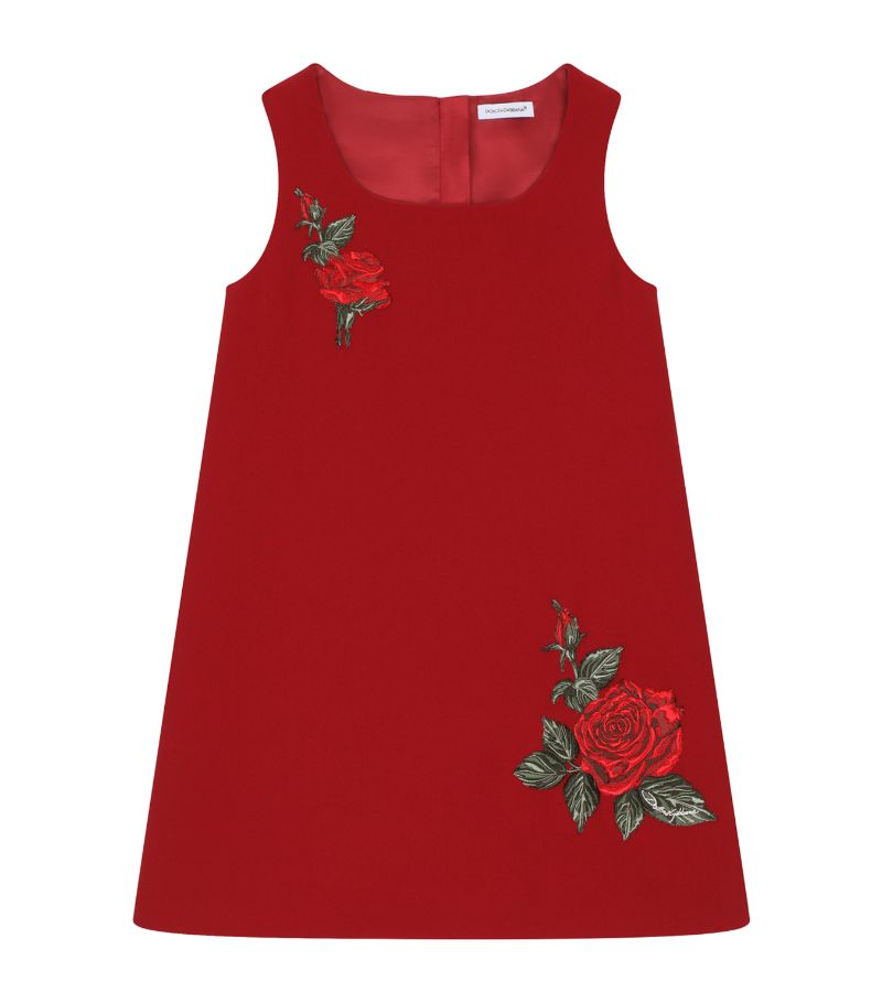 Dolce & Gabbana Dolce & Gabbana Kids Rose-Patch Dress (2-6 Years)