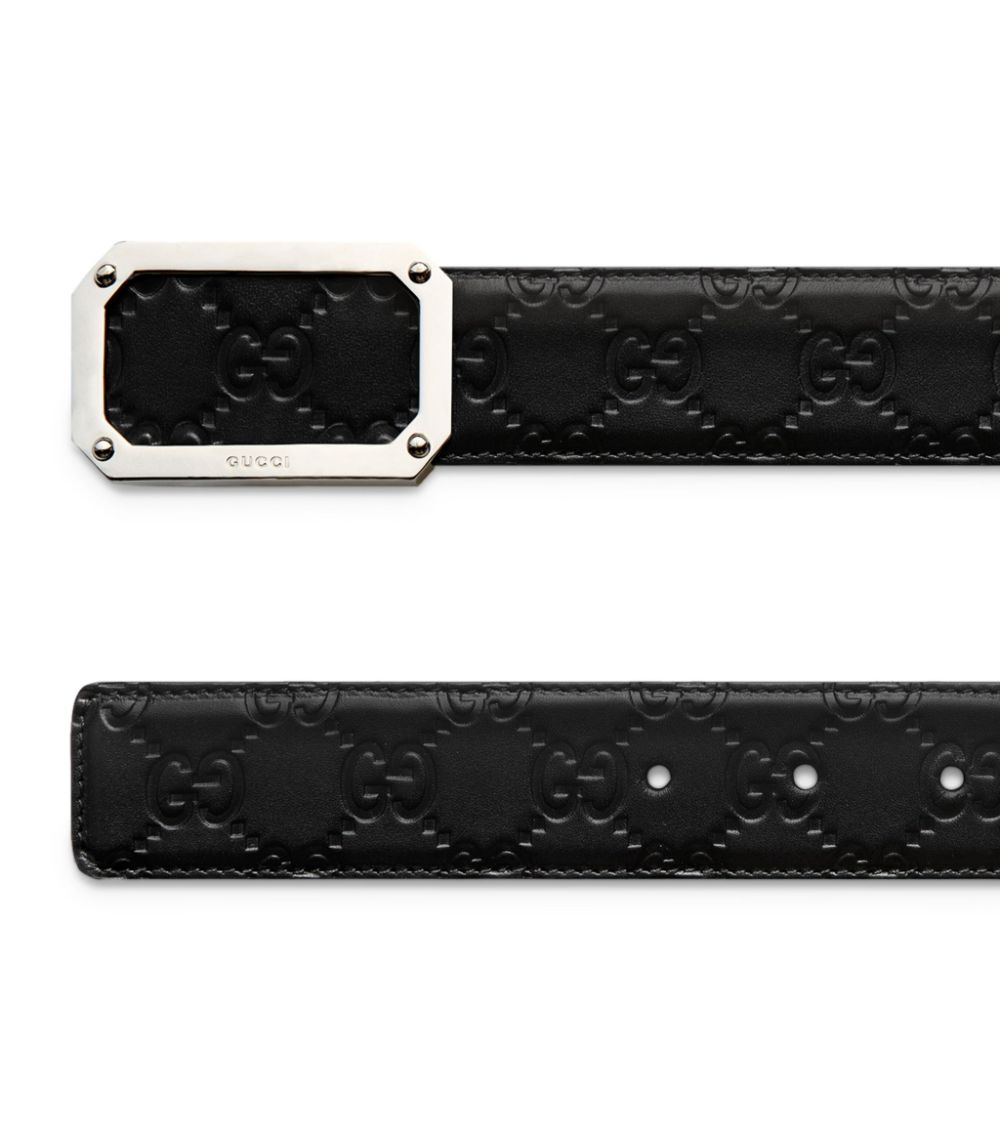 Gucci Gucci Leather Gg Supreme Belt