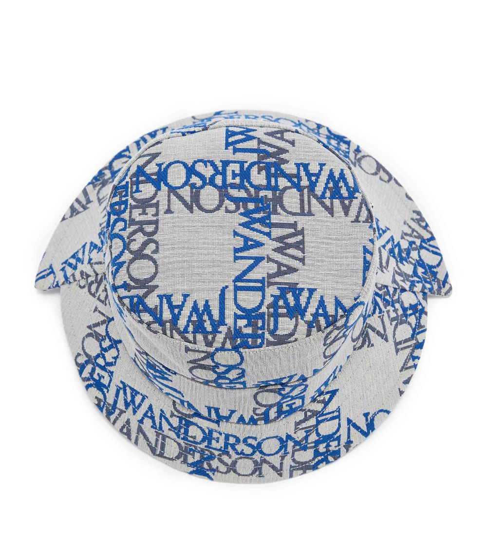 Jw Anderson Jw Anderson Asymmetric Jacquard Logo Bucket Hat