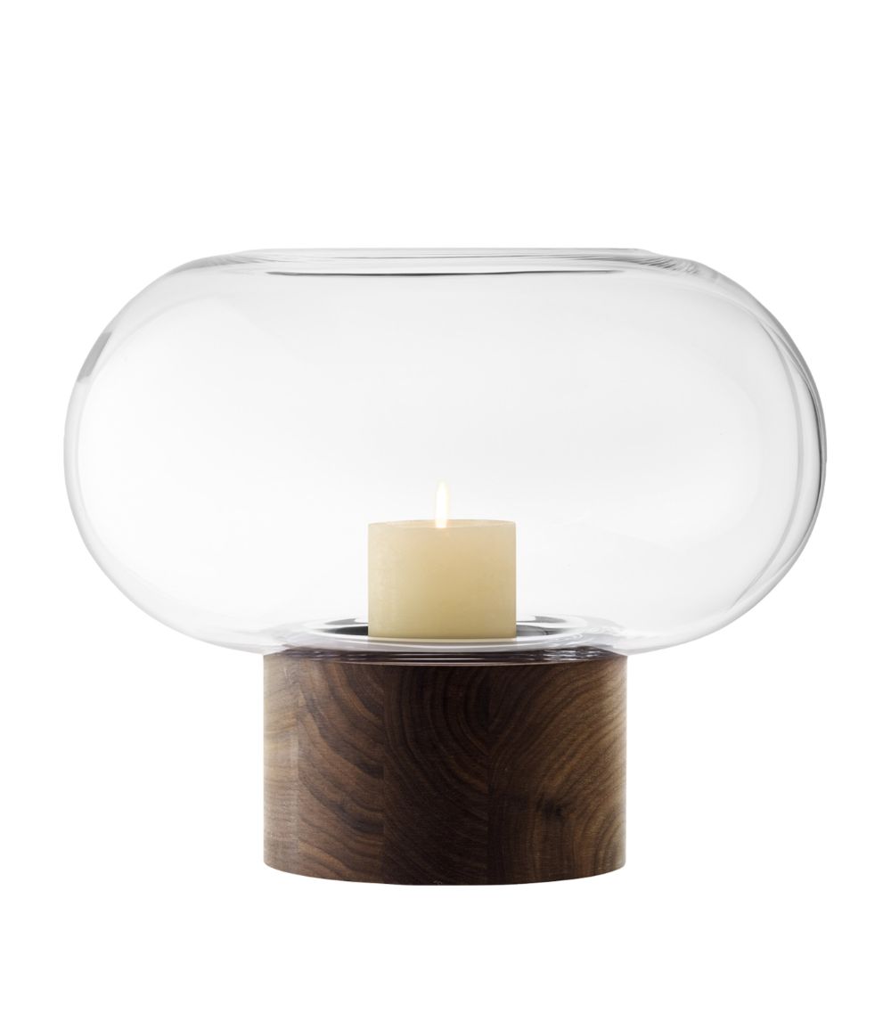 Lsa International Lsa International Glass-Walnut Oblate Vase (28Cm)