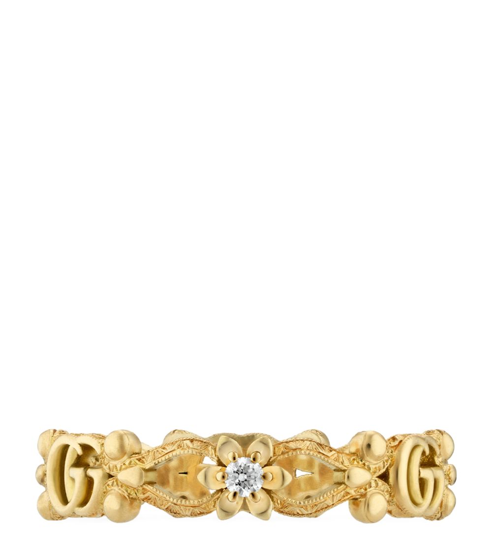 Gucci Gucci Yellow Gold And Diamond Ring