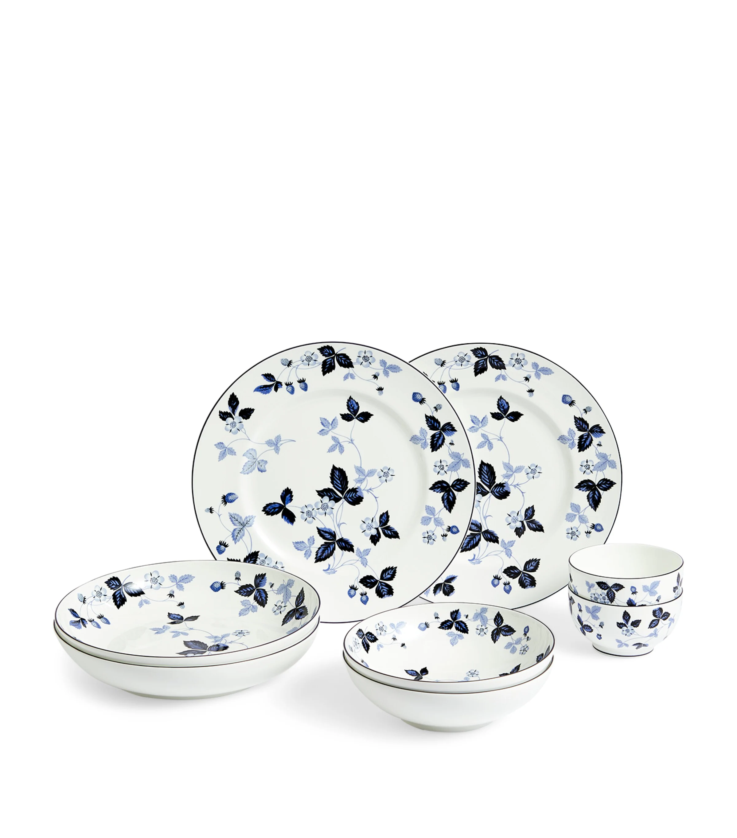 Wedgwood Wedgwood Wild Strawberry Inky Blue 4-Piece Dinner Set