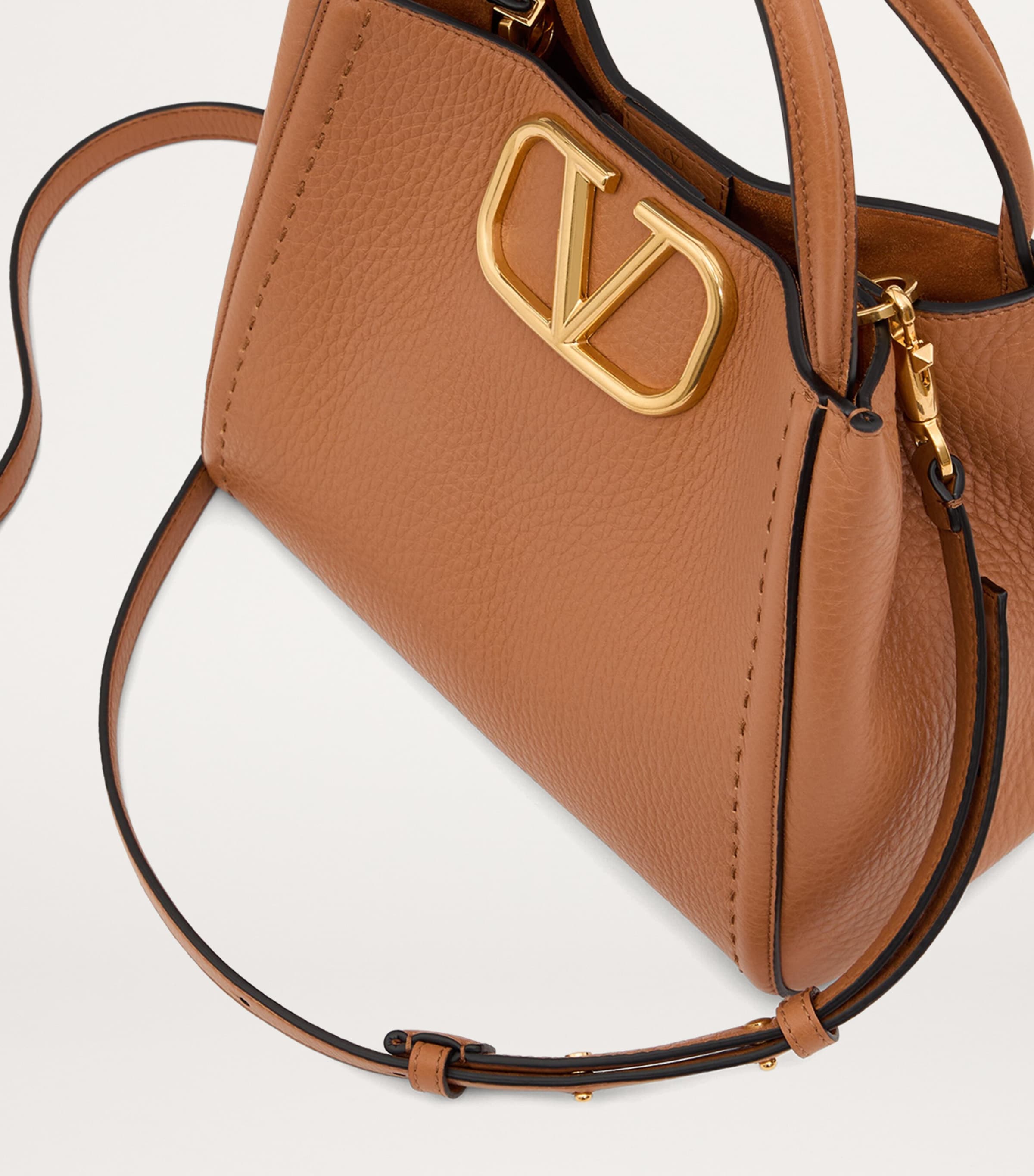 VALENTINO GARAVANI Valentino Garavani Medium Leather Alltime Top-Handle Bag