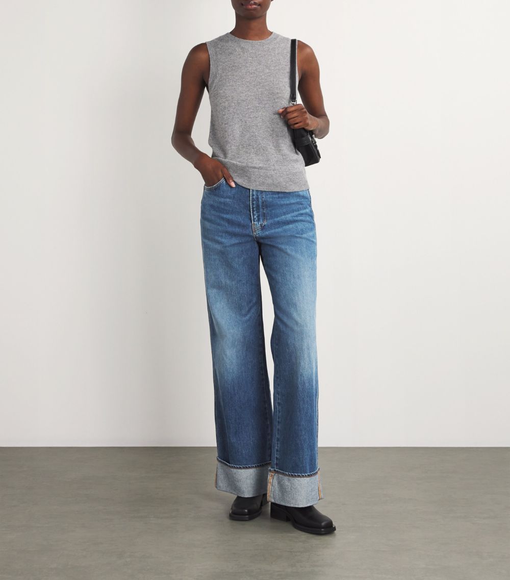 Veronica Beard Veronica Beard Cuffed Taylor Wide-Leg Jeans