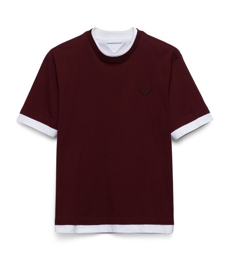 Prada Prada Cotton Layered T-Shirt