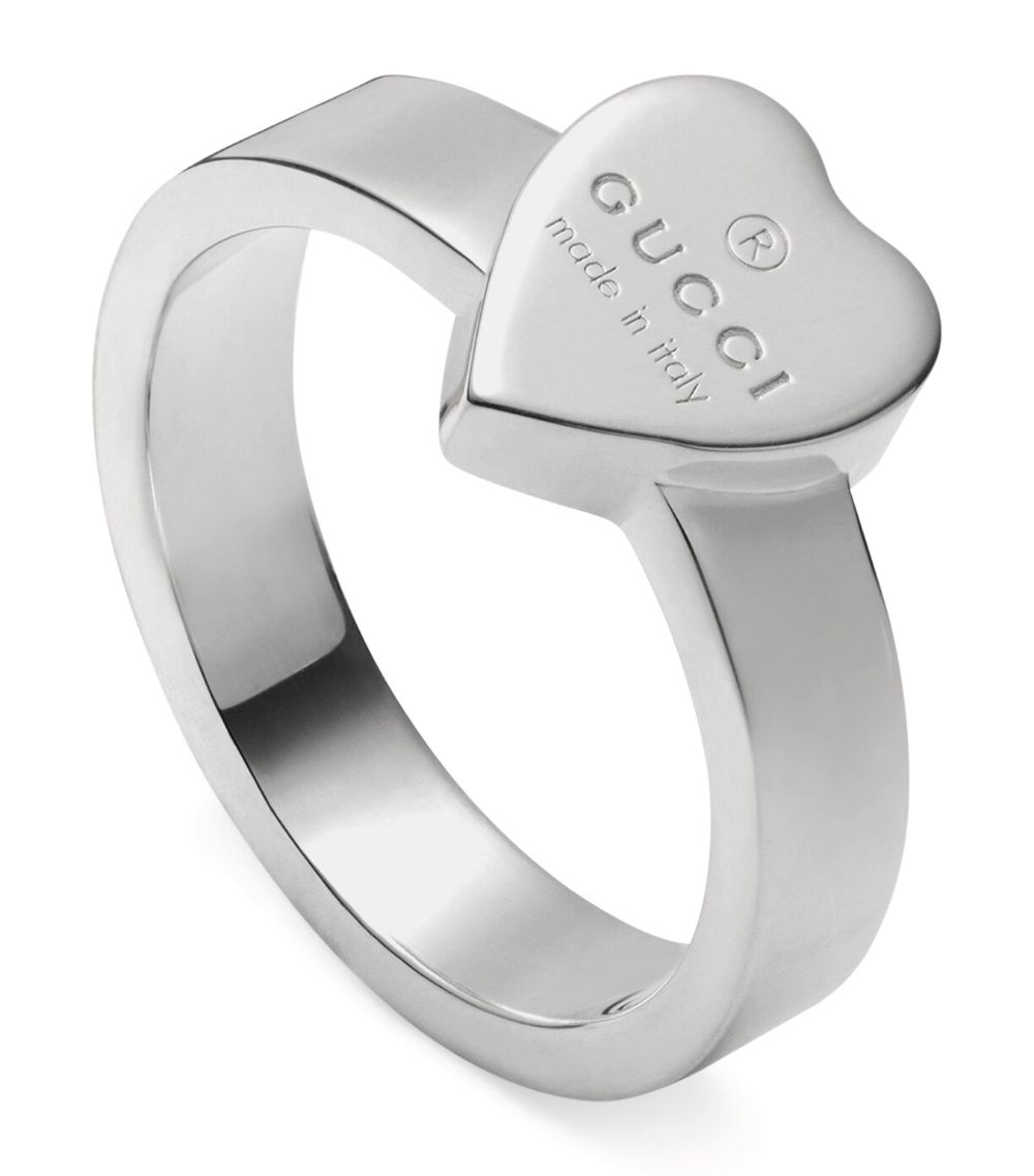 Gucci Gucci Silver Trademark Heart Ring