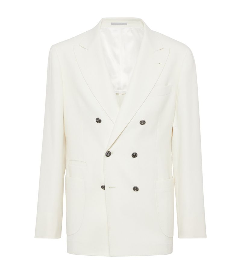 Brunello Cucinelli Brunello Cucinelli Wool Double-Breasted Suit Jacket